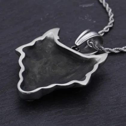 Stainless Steel Mens Viking Wolf Necklace