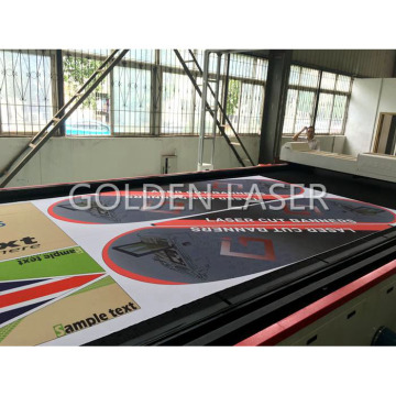 Printed Banners Flags Laser Cutting Machine