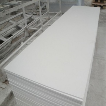 Pure White Solid Surface Artificial Quartz Stone Slab for Kitchen Countertop