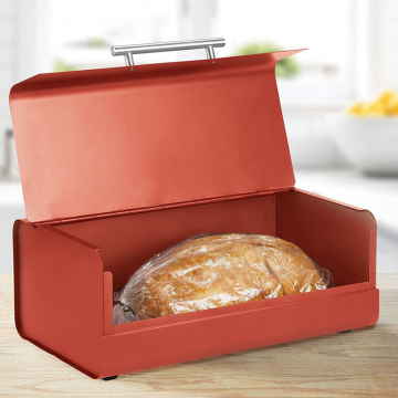 Stainless Steel Roll Top Bread Box: Multipurpose Storage Food Bin for Large Bread Keeper