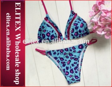 2017 online wholesale pink leoprad sexy print swimsuit swimwear CK354