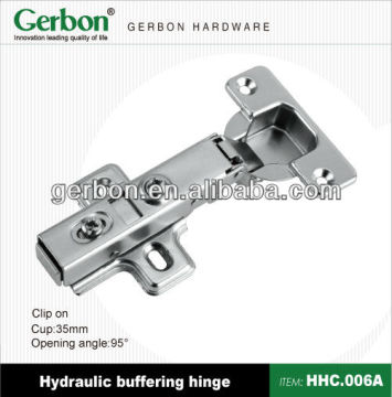 Slide-on soft close hinge for glass door