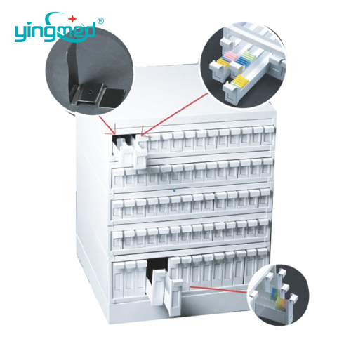 Microscope slide unground edges storage cabinet of pathology