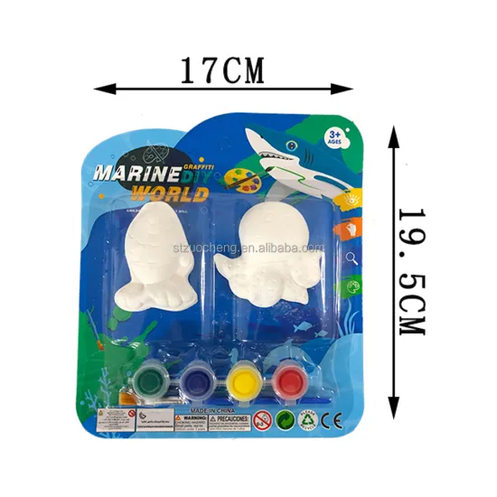 DIY Educational Sea Animal Home Decoration Plaster Painting Toy for Children