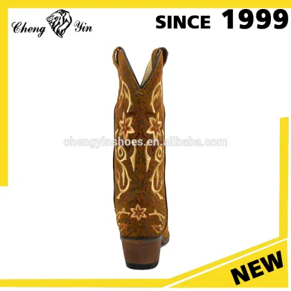 Golden 2017 winter wholesale top layer pigskin insole cowboy boots