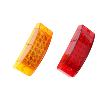 21 LED Red Amber Side Marker Clearance Lights 12V Waterproof for Trucks Trailers Campers