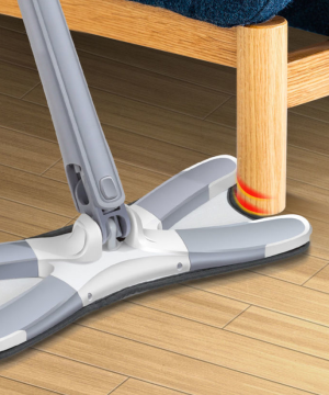 Hot Selling Hand-Free Microfiber Cloth Flat Mop for Easy Cleaning