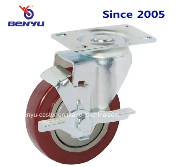 Medium Duty PVC Caster with Side Brake