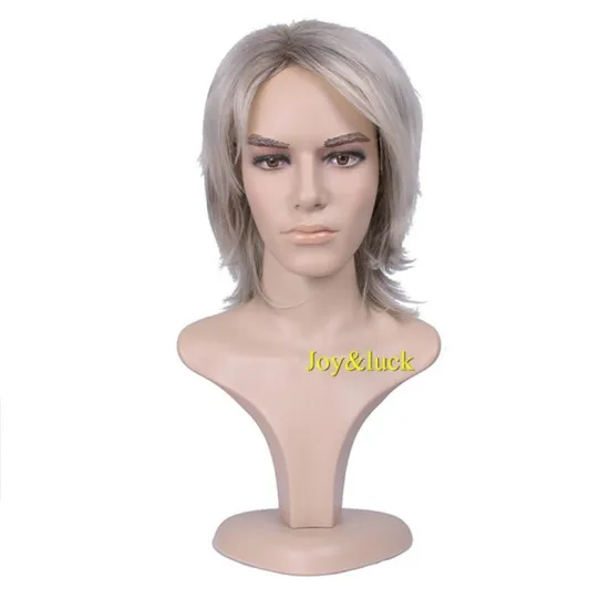 Wholesale Price Men's Natural Straight Male Synthetic Wig Ombre Blonde Mixed Brown Daily Wigs for Men Short Synthetic Hair Wigs