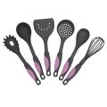 Cookware de goma del precio bajo de la manija de goma 6PCS