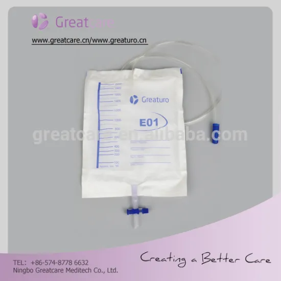 2000ml economic PVC Urine Bag with sample port