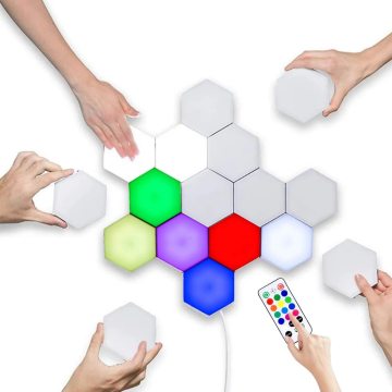 RGB Quantum Light: Modular Touch Sensitive LED Night Light with Remote Control