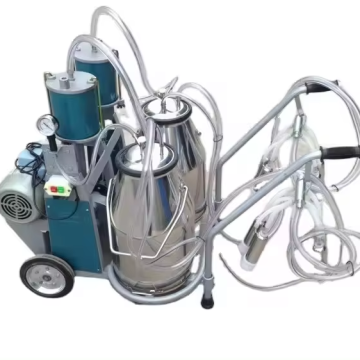 New High-Performance Cow Milking Machine with Double Milk Buckets Piston Pump: Essential for Efficient Farm Operations