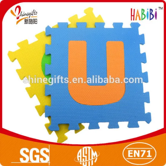 Eco-friendly eva foam alphabet puzzle mat for kids