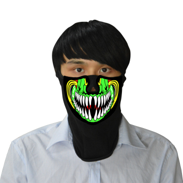 Sound Activated LED Light Face Mask for Parties