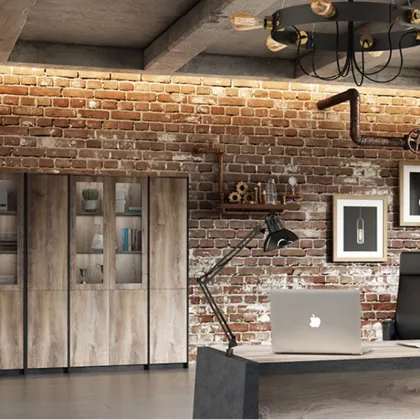 WESOME HDF Modular Bookcase for Industrial Style Home Office Furniture