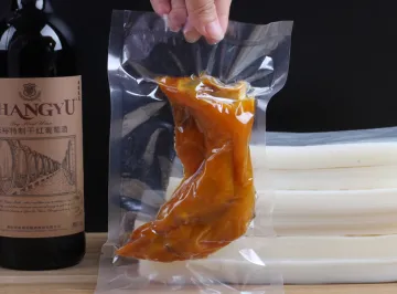 boiling food vacuum packaging bag can microwave oven/High temperature cooking transparent food bag