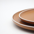 Sıcak Satış Düşük Fiyat Saf Turuncu Seramik Yemek Takım Setleri Porselen Yemek Takımı Set