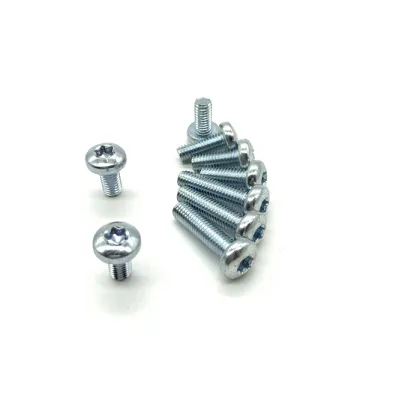 Blue zinc Pan head plum anti-theft screw DIN7985