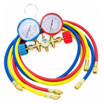 Klima ve soğutma sistemleri için manifold göstergesi seti (R12, R22, R134A, R410A)