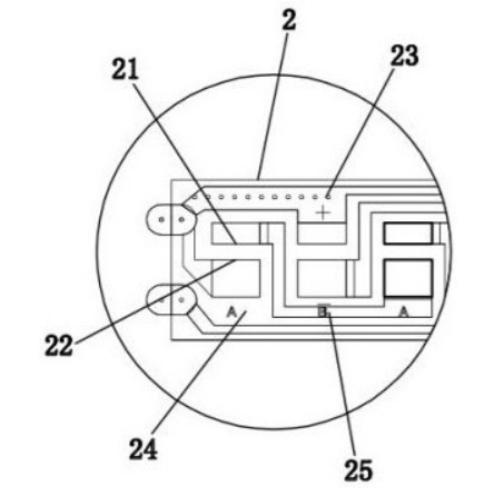 local enlargement of A-A in Figure 3 of the present invention