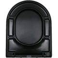 Black Duroplast Toilet Seat-Soft Close U Shape