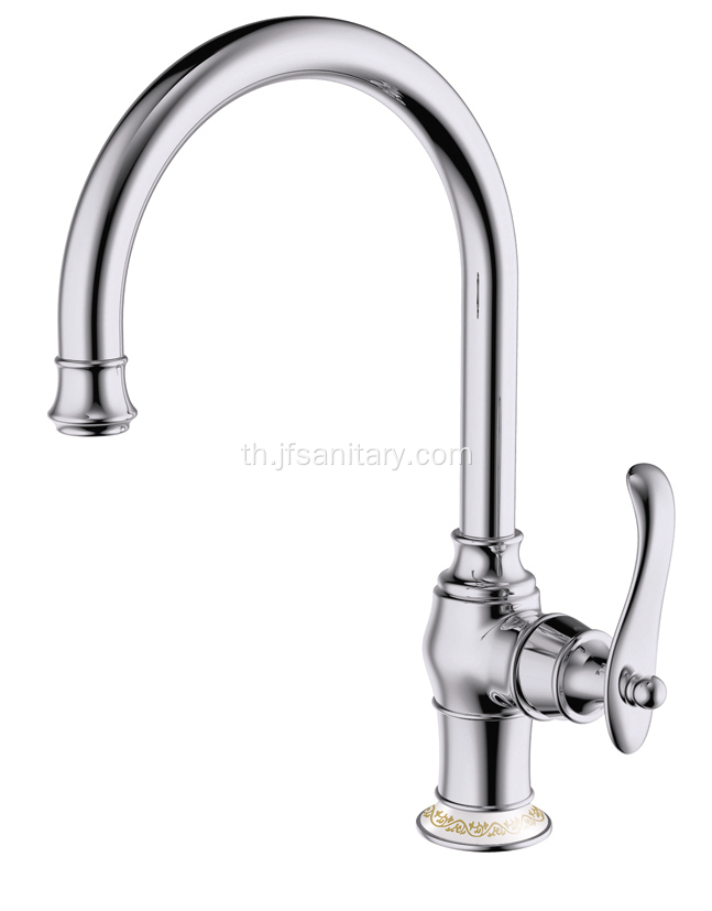 ทองเหลืองคันโยกเดี่ยวมิกเซอร์ Faucet Tap ขัดเงา