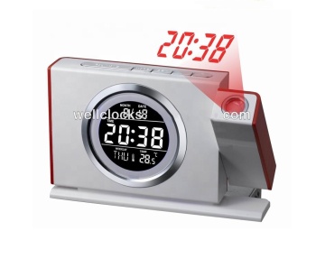 Horloge de bureau de rétroéclair LED à projection radio FM