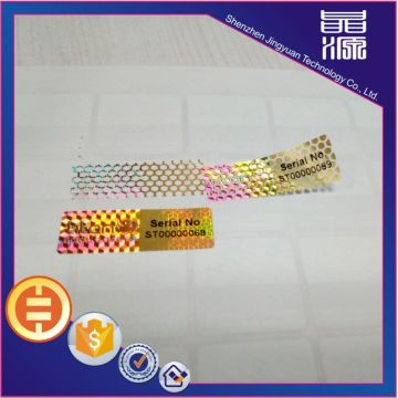 Honeycomb pattern security labels customized sticker