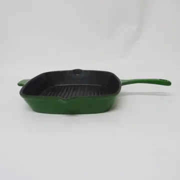 Green Enamel Cast Iron Griddle