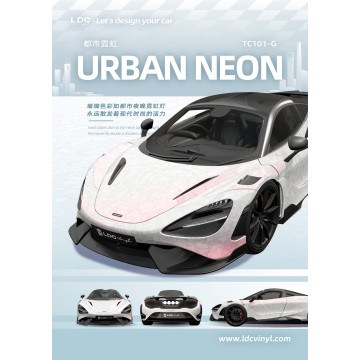 Urban Neon Crystal Coating Camuflage Vinyl Wrap