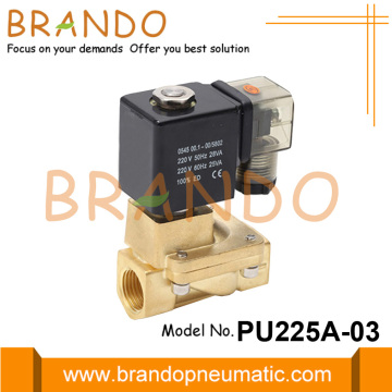 PU225A-03 3/8'' 220VAC Shako Type Brass Solenoid Valve