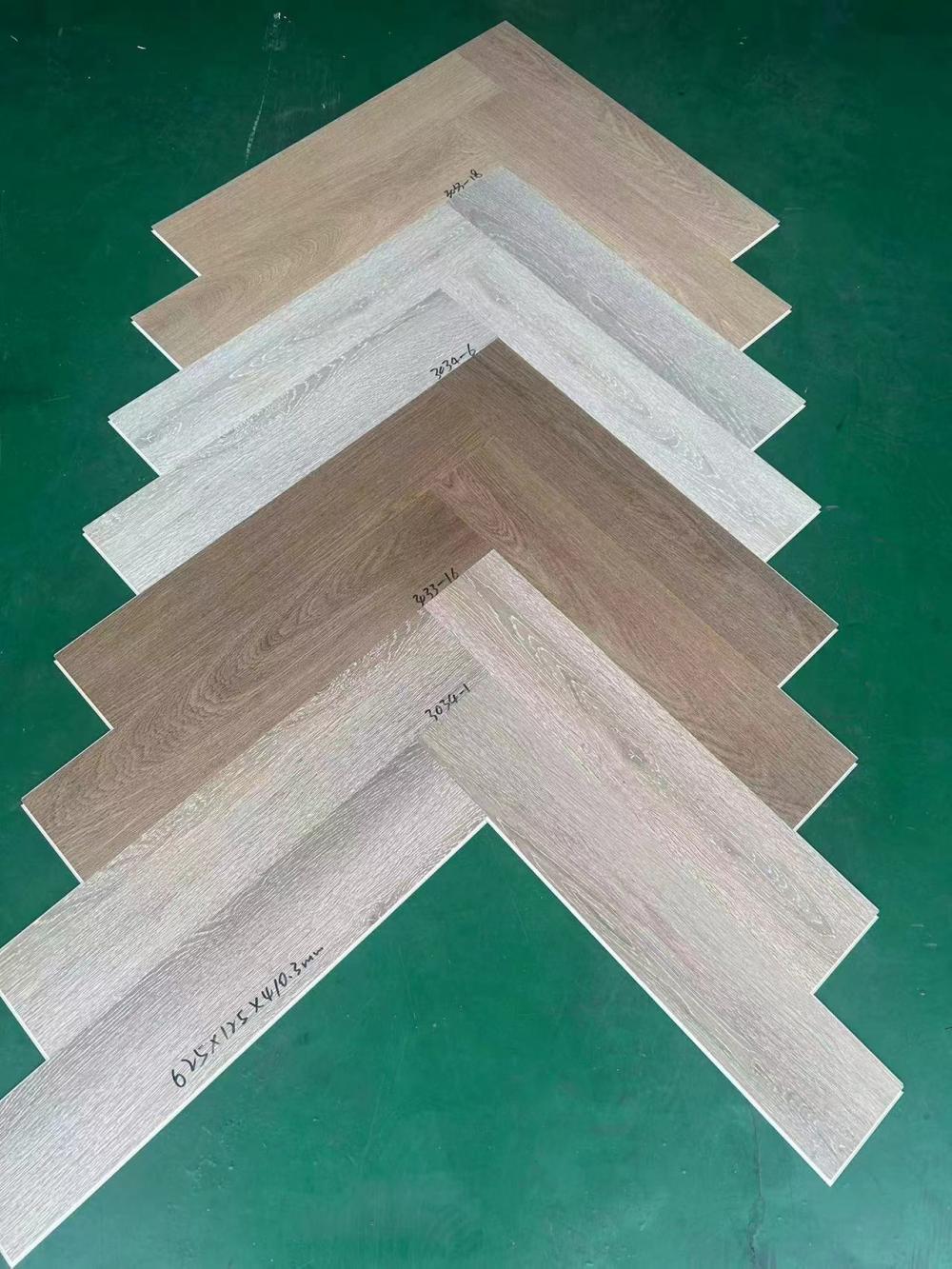 Waterproof SPC herringbone flooring