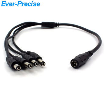 Customizable 1 To 4 DC Power Cable 5.5*2.1mm 28AWG