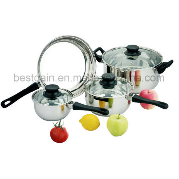 Stainless Steel 7PCS Kitchenware Cookware Set