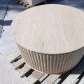 Klassischer runder Erdtonbeton Couchtisch