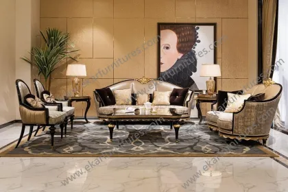 Upholstered Furniture Home Theater Royal Sofa Set Designs