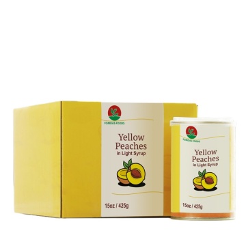 Retail 15OZ Canned Yellow Peach Halves in Sucralose