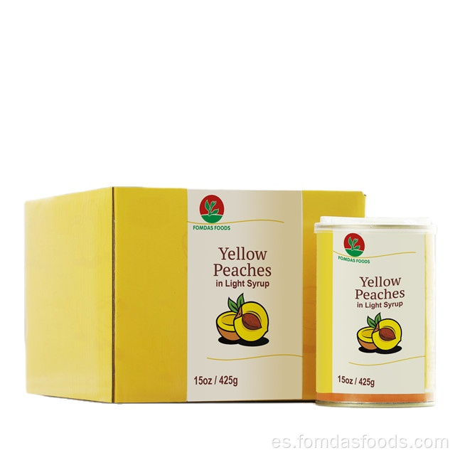 Venta al por menor Mitades de durazno amarillo en lata de 15 oz en sucralosa