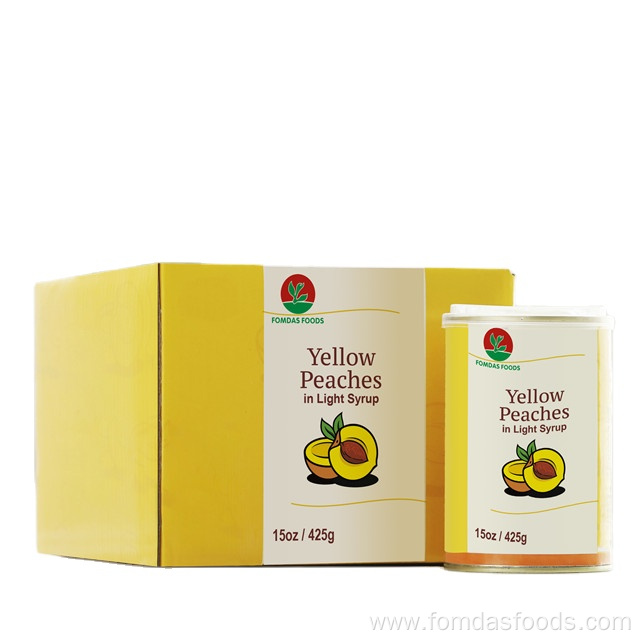 Retail 15OZ Canned Yellow Peach Halves in Sucralose