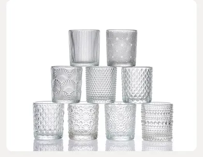 Custom glass candle cup Glass aromatherapy storage cup