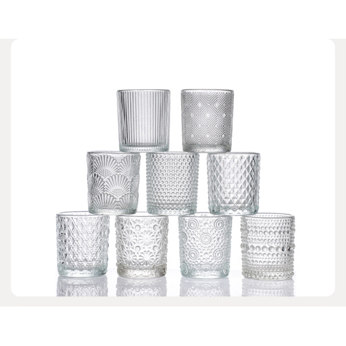 Taza de vela de vidrio personalizada Copa de almacenamiento de aromaterapia de vidrio