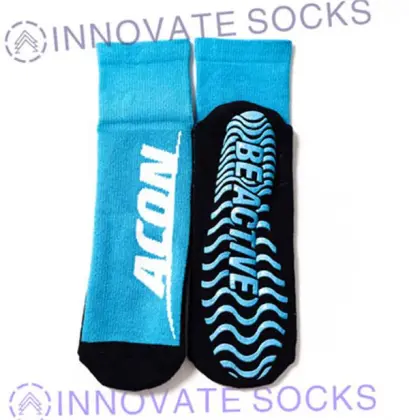 Acon Calf Length Anti Skid Grip Trampoline Socks