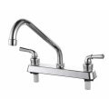 Modern durable good health ABS plastic mixer dual handle kitchen faucet tap for sink