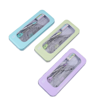 Cute 7 Pcs/Box Ruler Set - Plastic Stationery for School