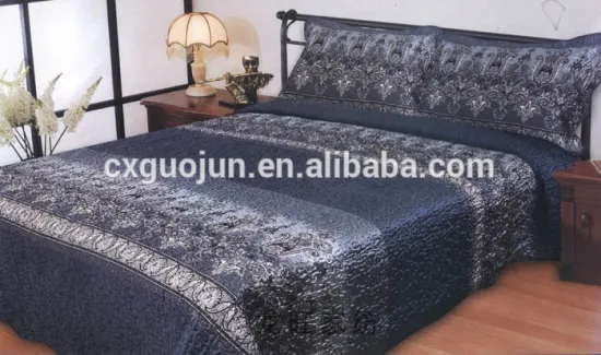 3d transfer printed satin for bed sheet