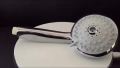 Black chrome plated overhead toilet shower head