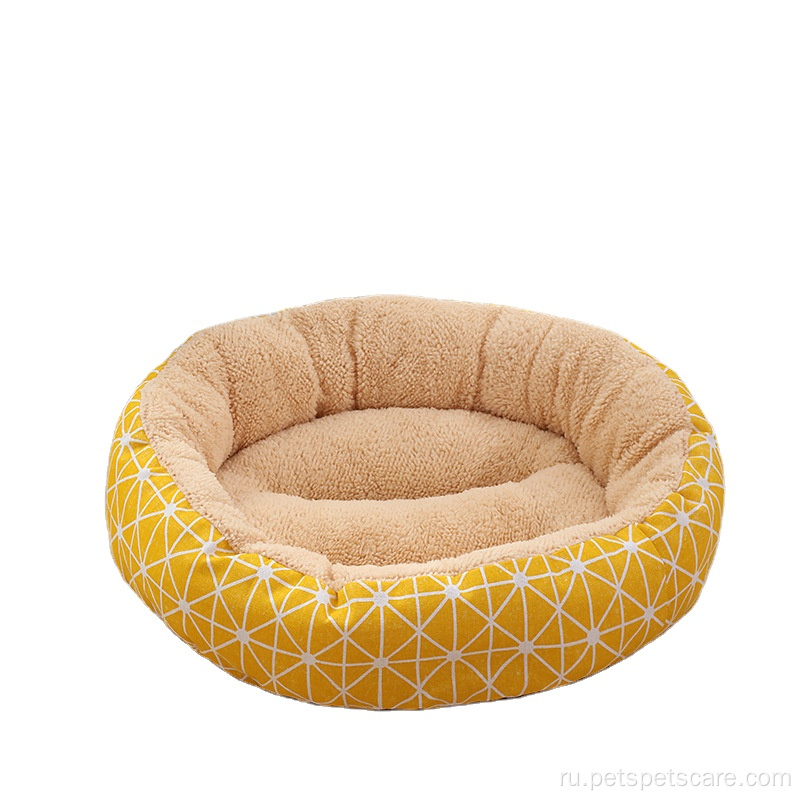 круглые мульти цветные роскошные собачьи кровати