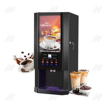 Cold and Hot Drinks Vending Machines: Coffee, Milk Tea with LED Light Box Advertising