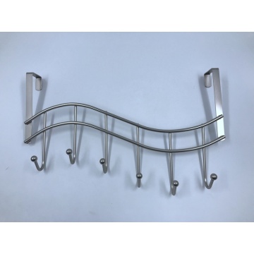 Over Door 6 Hook Organizer Rack Chrome Wykończenie